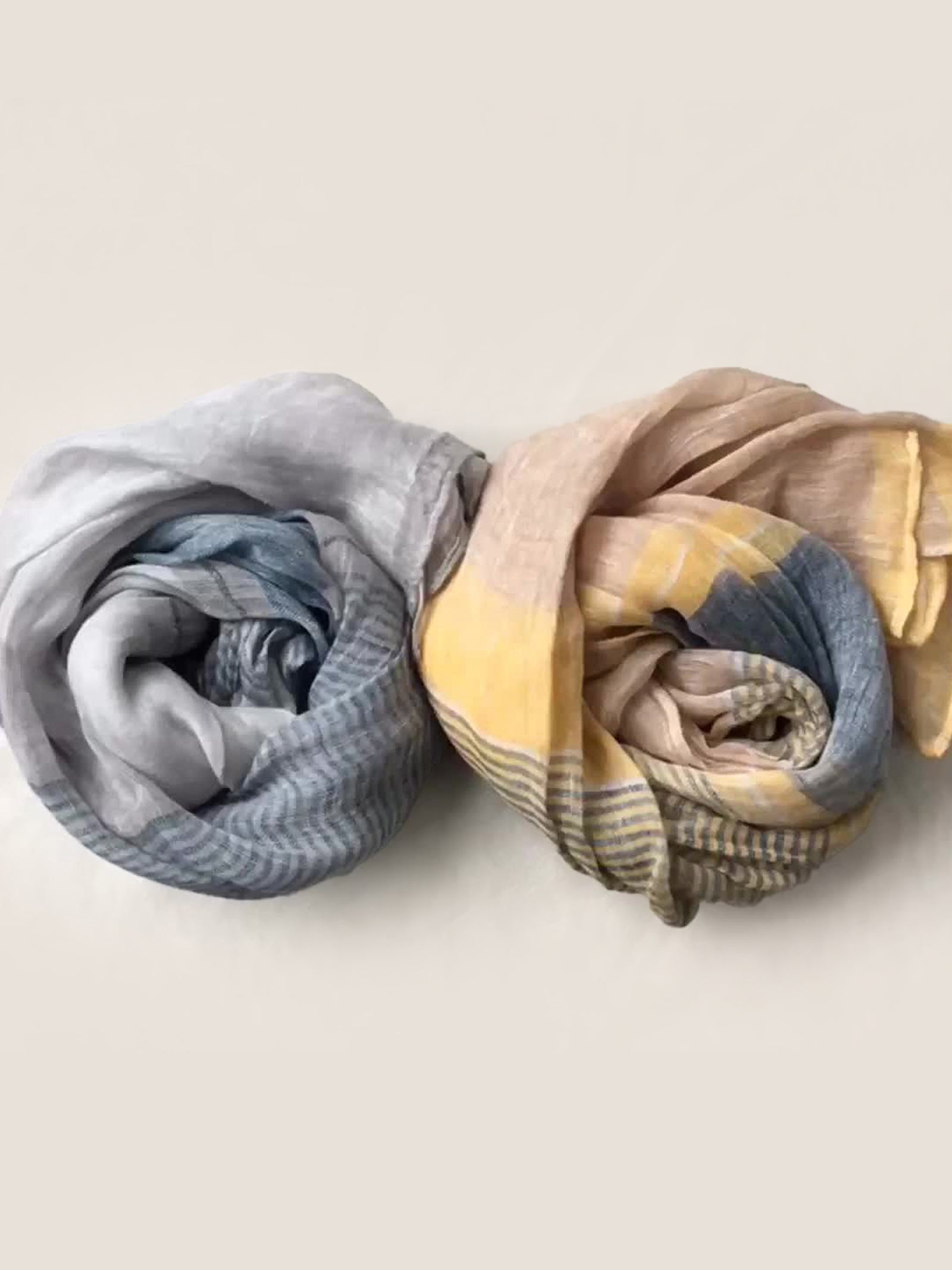 Linen Color-Block Scarf