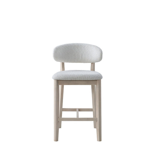 ACTU Counter Stools Set of 2, 26” Upholstered Bar Stools, Solid Wood, Mid-Century Modern