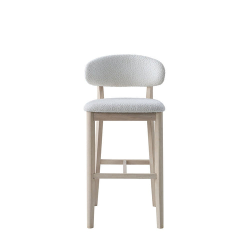 ACTU Bar Stools Set of 2, 30” Upholstered Bar Height Stools, Solid Wood, Mid-Century Modern