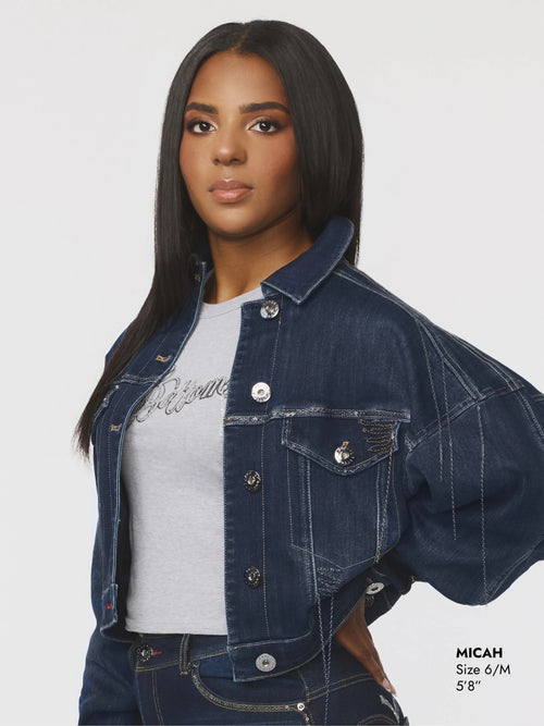 Cropped Chain Link Jacket