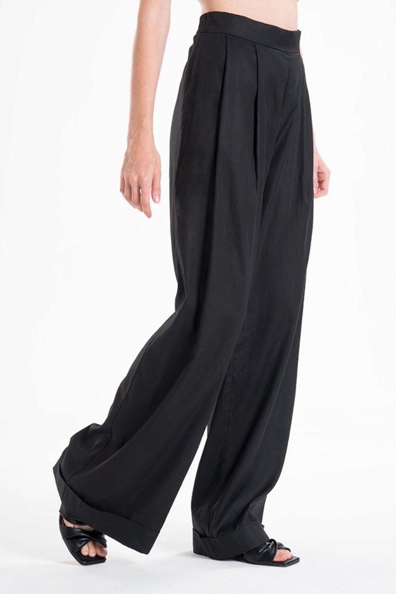 Black Palazzo Tencel Lyocell Pants Aitna
