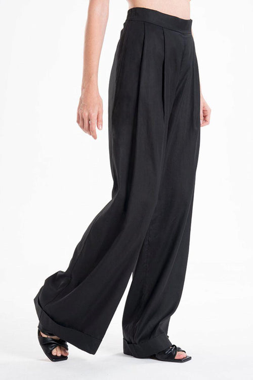 Black Palazzo Tencel Lyocell Pants Aitna