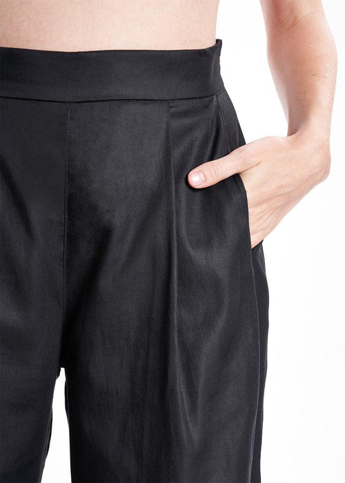 Black Palazzo Tencel Lyocell Pants Aitna