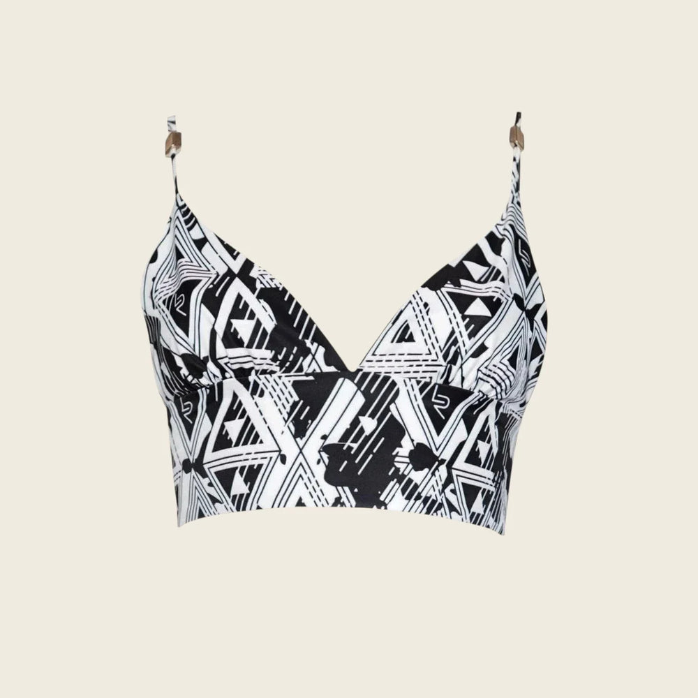 Amour Geometric Crop Top – Trendy Women’s Fashion Top