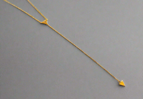 Gilded Triangle Delight Necklace