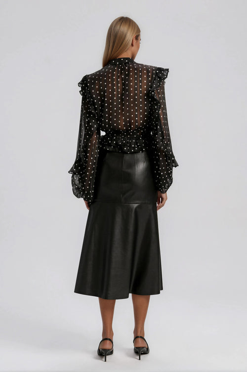 Kindra Vegan Leather Skirt – Black (Final Sale)