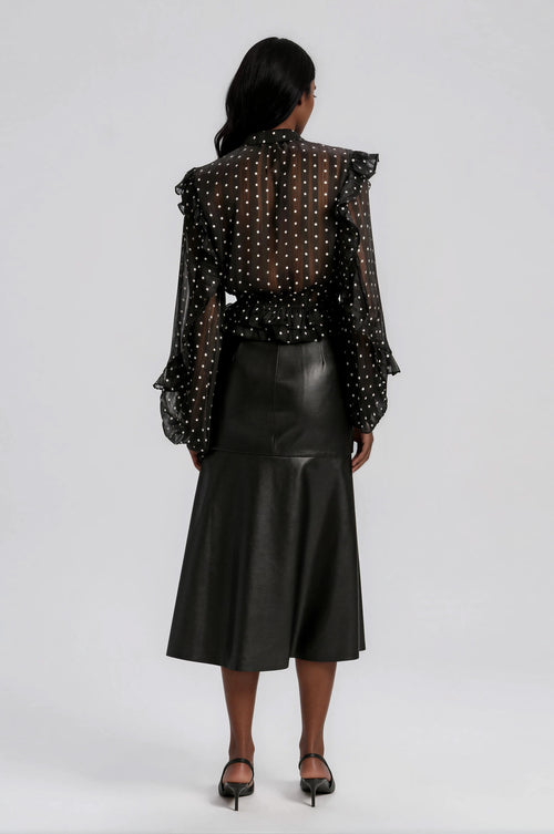 Kindra Vegan Leather Skirt – Black (Final Sale)