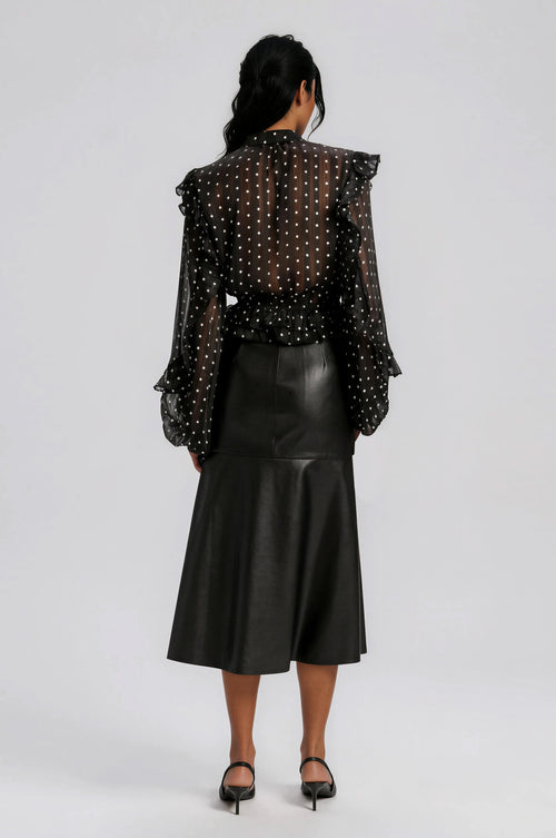 Kindra Vegan Leather Skirt – Black (Final Sale)