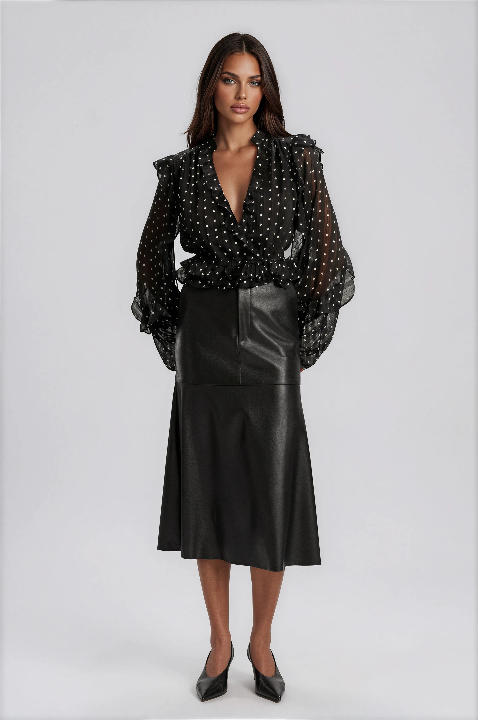 Kindra Vegan Leather Skirt – Black (Final Sale)