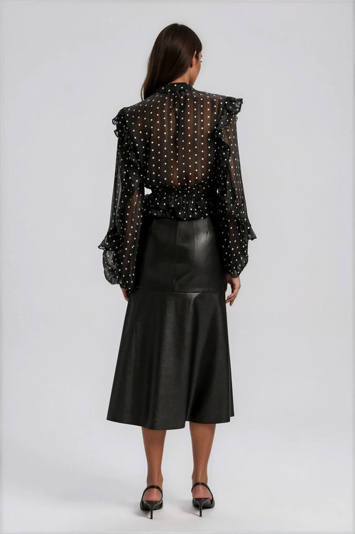 Kindra Vegan Leather Skirt – Black (Final Sale)