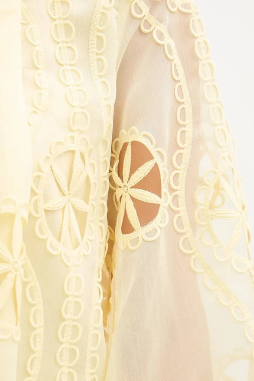 Libbie Lace Blouse – Lemon (Final Sale)