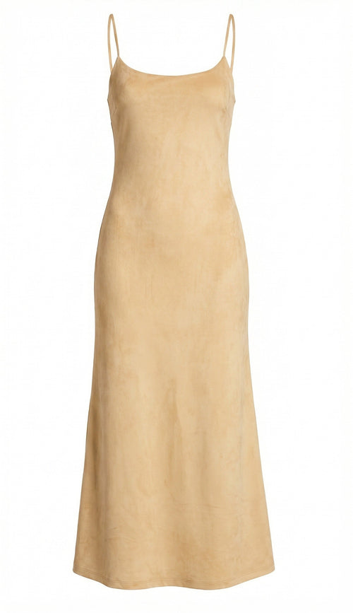 Xo Tina Women's Nadira Autumn Faux Suede Cocktail Dress – Soft Camel (Final Sale)