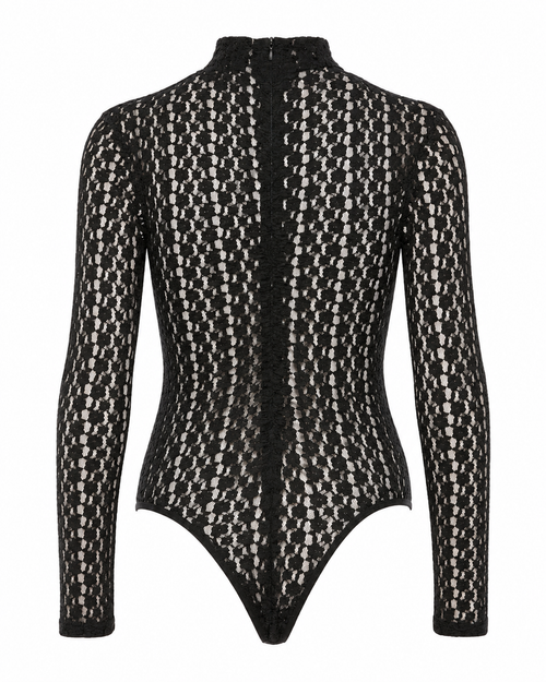 Vezza Floral Mesh Bodysuit – Black (Final Sale)