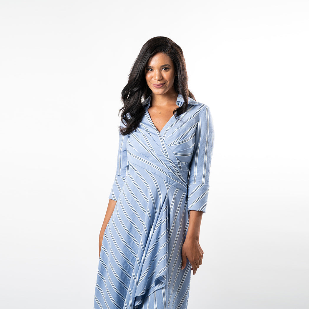 Asymmetric Hem Fit & Flare Midi