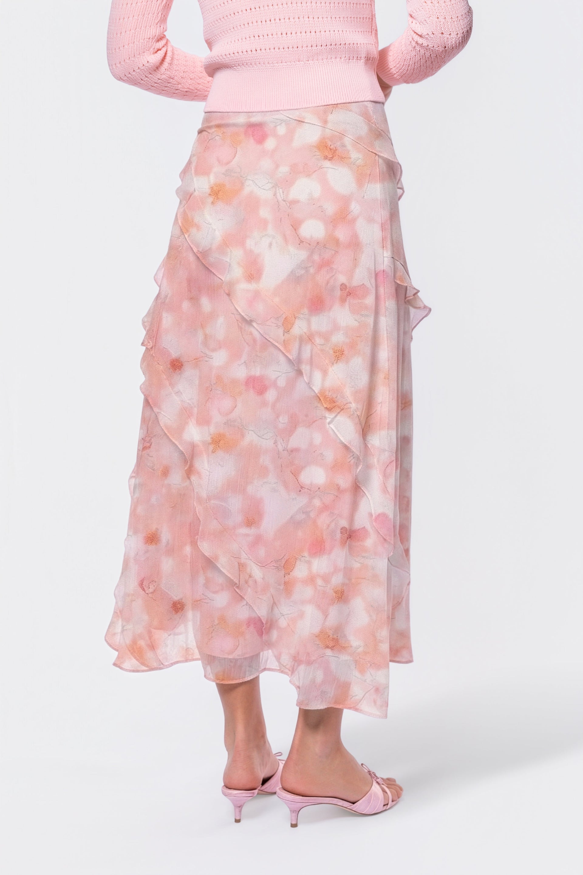 Zella Skirt (Light Pink Pattern)