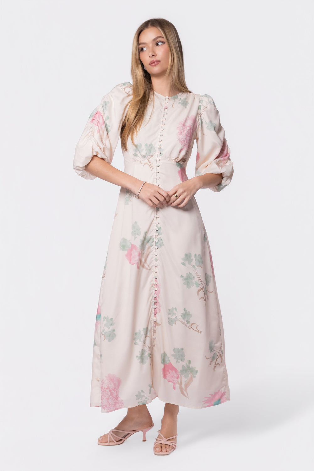 Patricia Dress (Green Pink)
