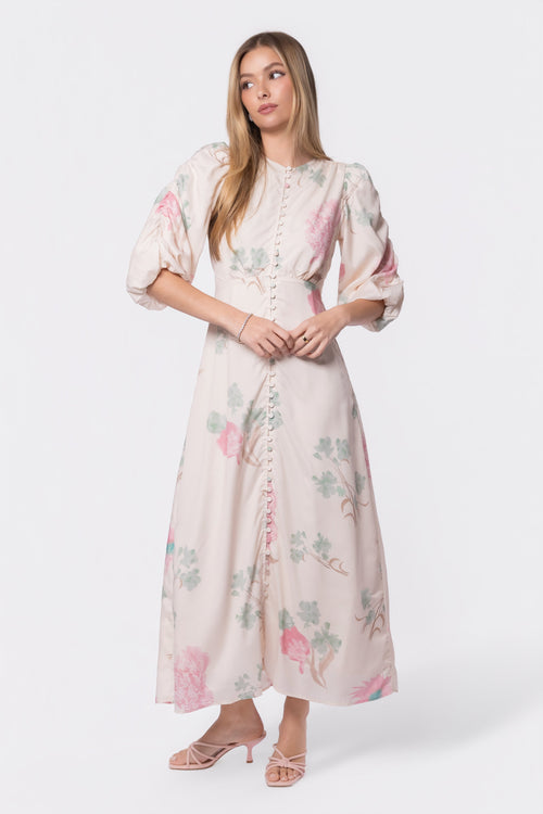 Patricia Dress (Green Pink)
