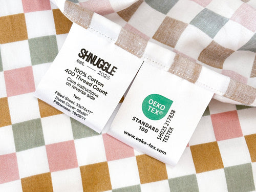 SHNUGGLE Bedding Set Colorful Checker