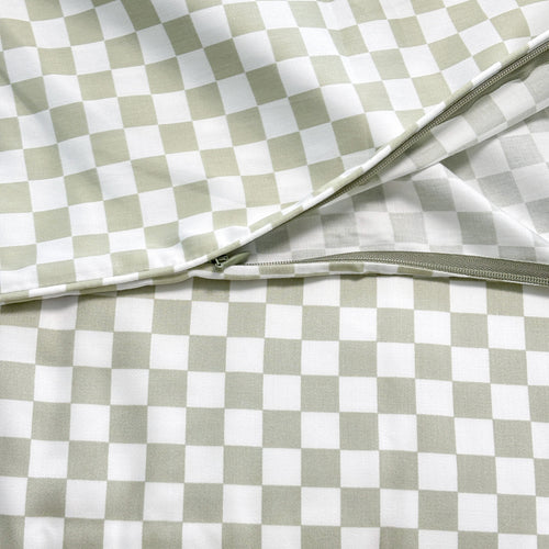 SHNUGGLE Bedding Set Sage Checker