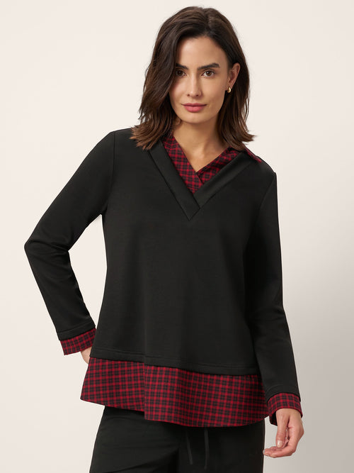 Johnny Collar Long-Sleeve Top URSA