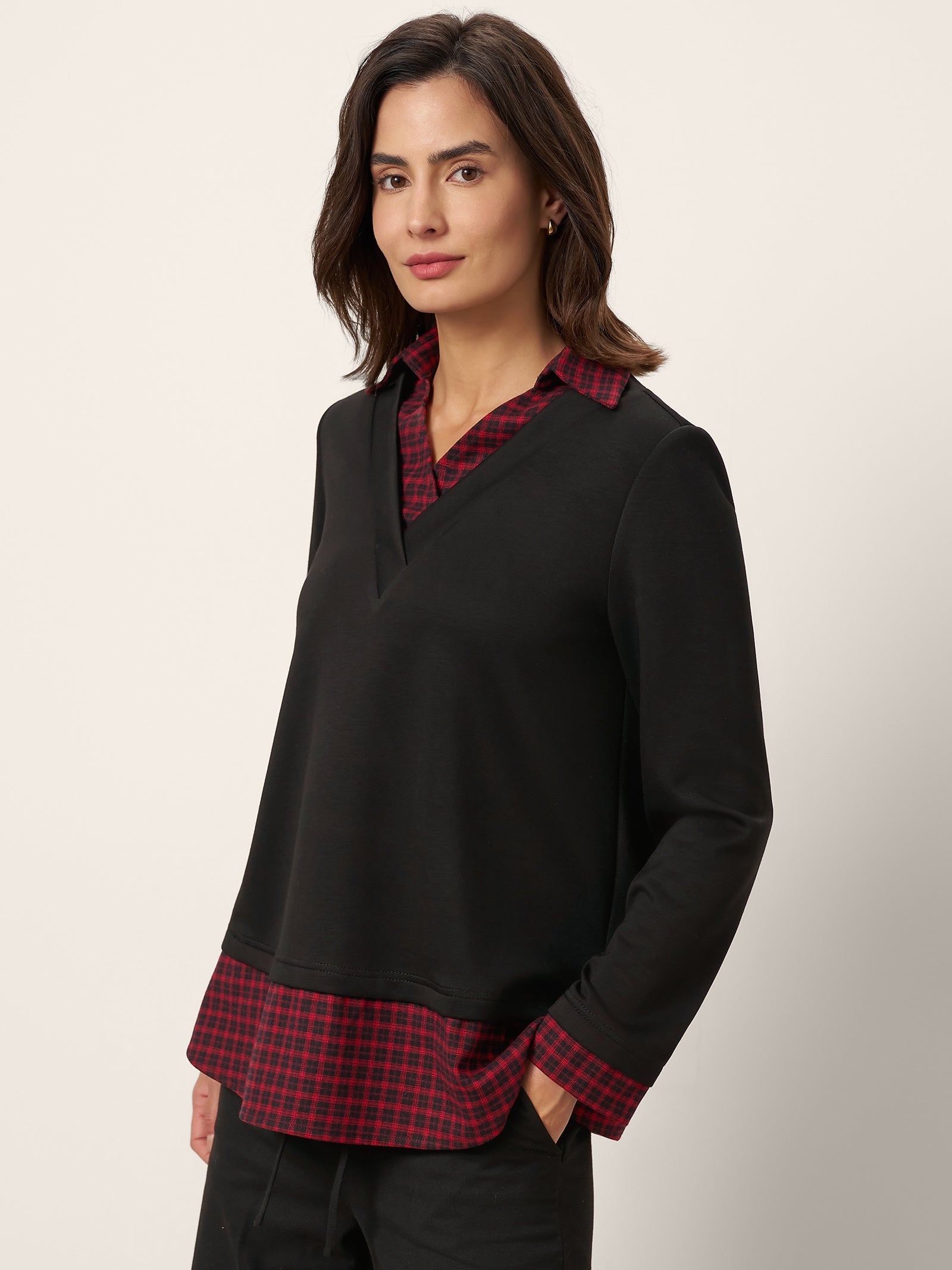 Johnny Collar Long-Sleeve Top URSA