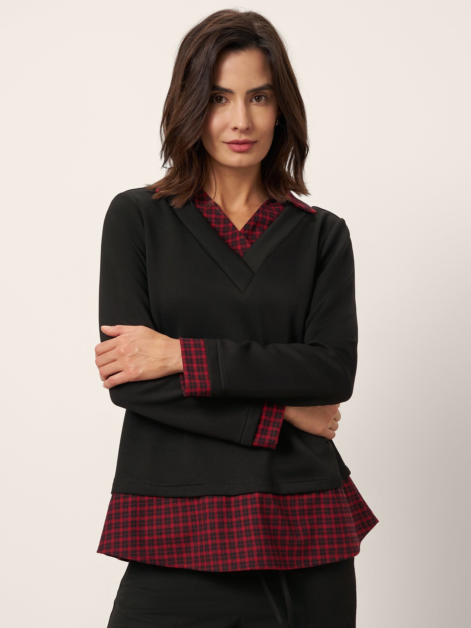 Johnny Collar Long-Sleeve Top URSA