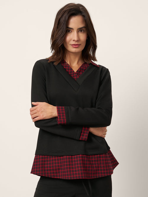 Johnny Collar Long-Sleeve Top URSA