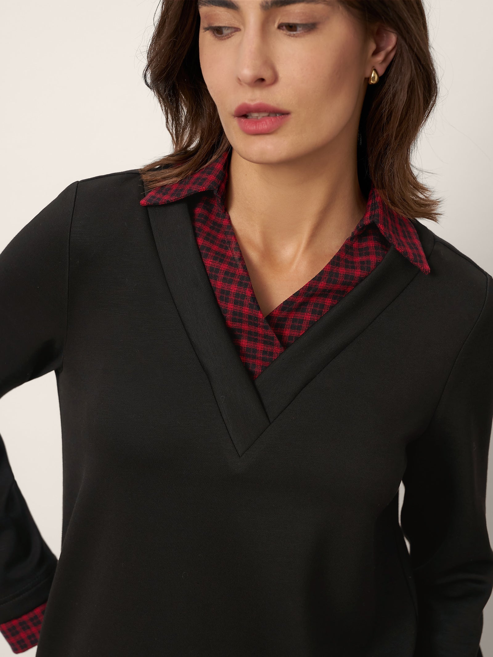 Johnny Collar Long-Sleeve Top URSA