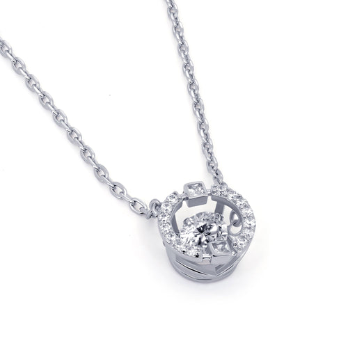Crystal Halo Pendant Necklace