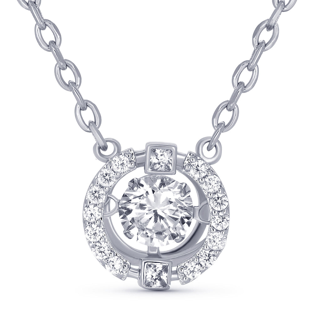 Crystal Halo Pendant Necklace