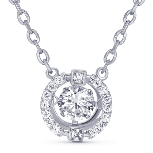 Crystal Halo Pendant Necklace
