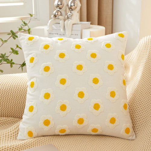 FANCY & STACY 18"x18" Sunshine Blossom Whimsical Floral FULL set of Throw Pillow with insert