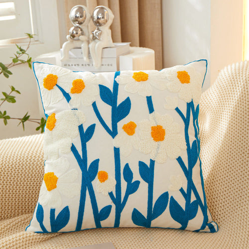 FANCY & STACY 18"x18" Sunshine Blossom Whimsical Floral FULL set of Throw Pillow with insert
