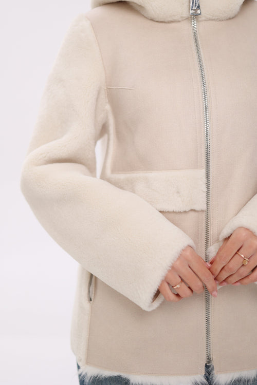 ⇆ Reversible Hooded Wool Blend Jacket