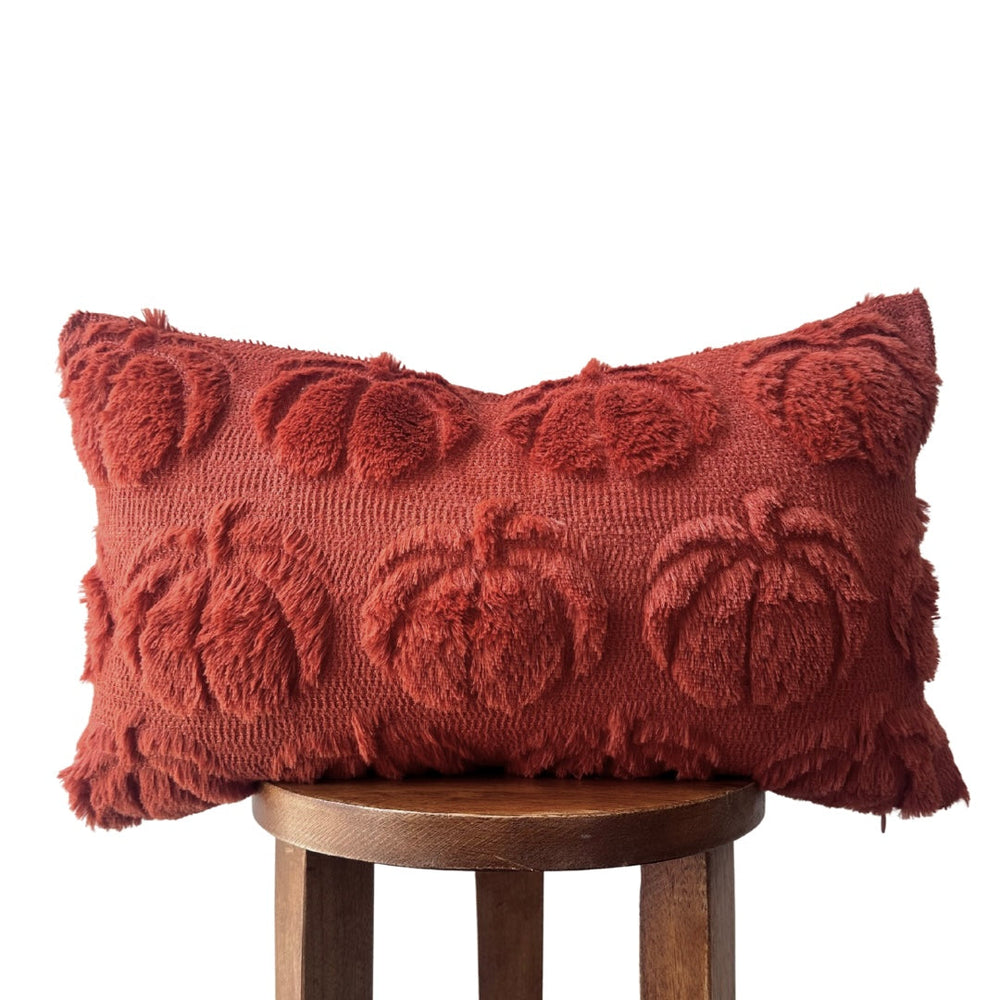 Busa Designs Dark Rust Pumpkin Lumbar Pillow Cover