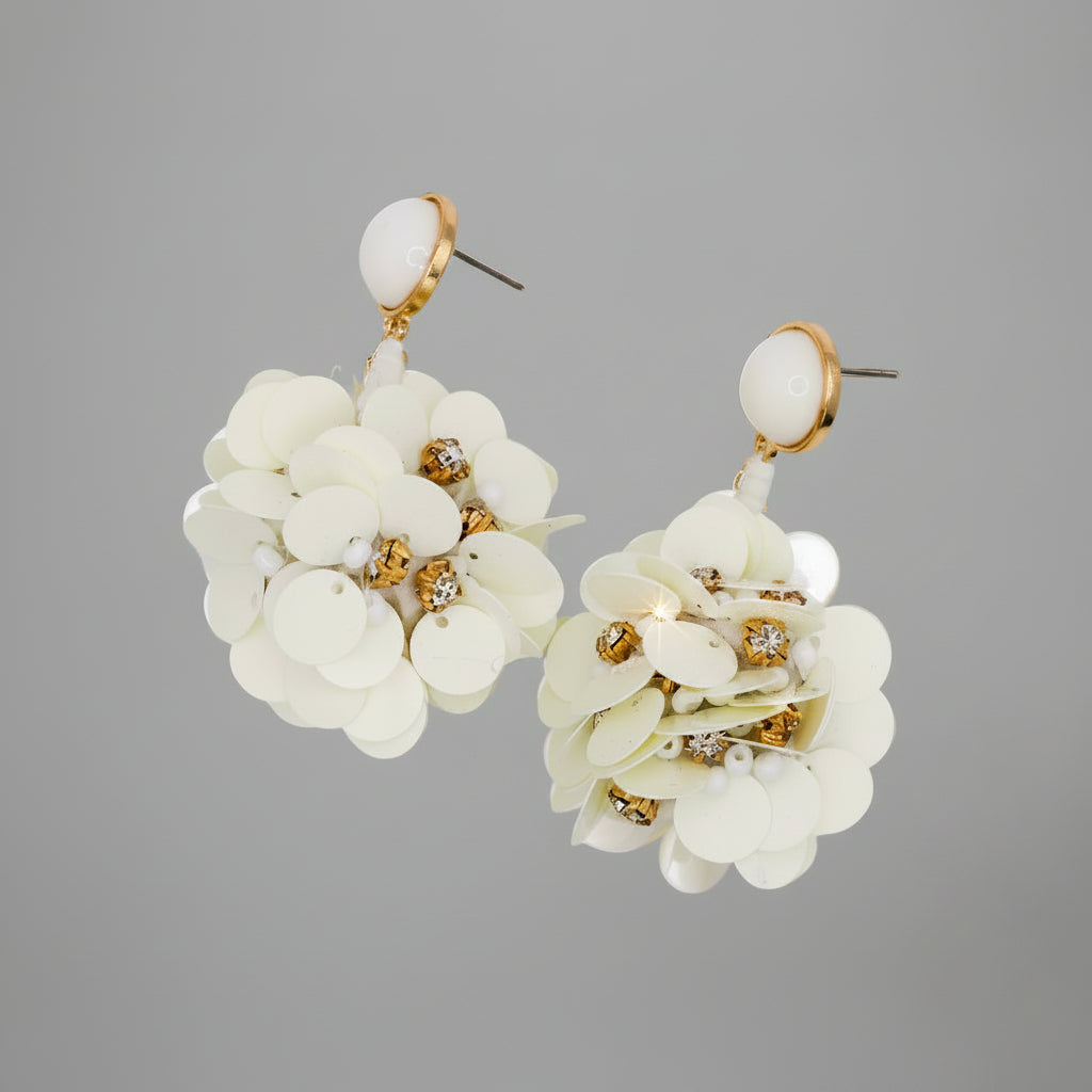 Margaux Ball Earrings – Luxury Crystal Beaded Statement Earrings