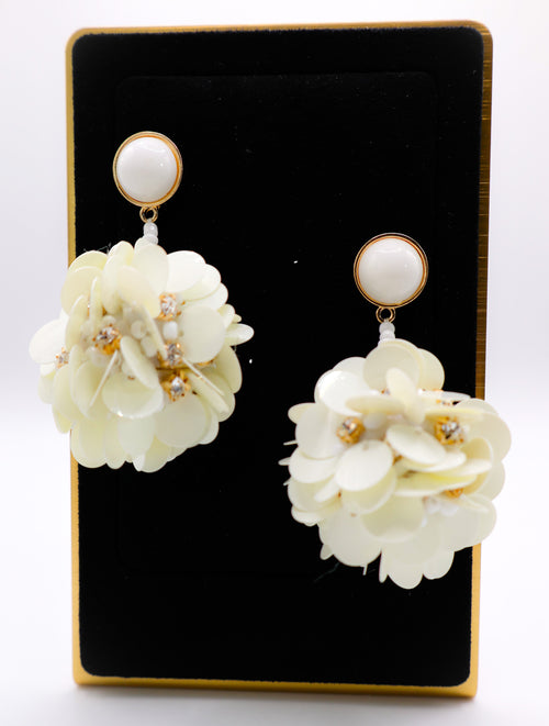 Margaux Ball Earrings – Luxury Crystal Beaded Statement Earrings