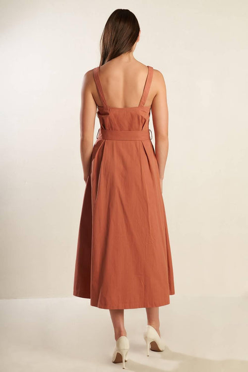 CALIFORNIA DREAMING WOVEN MIDI DRESS