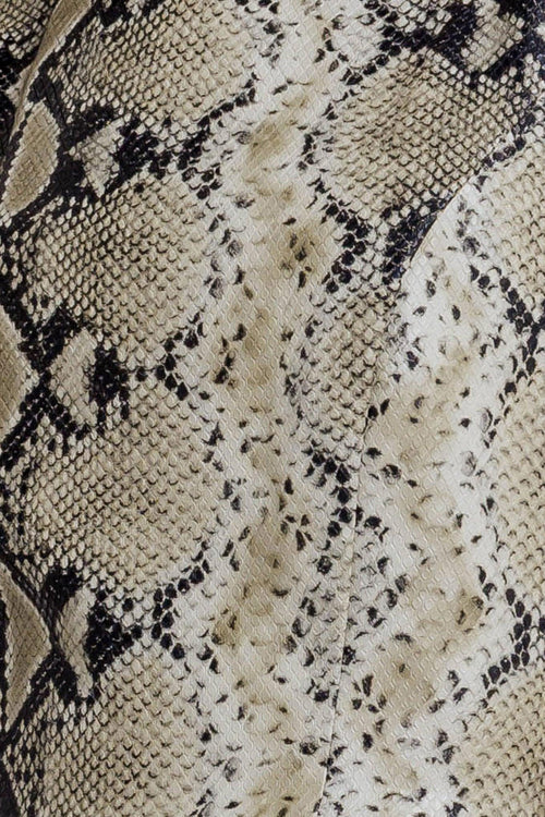 SNAKE GLAM FAUX LEATHER MINI DRESS