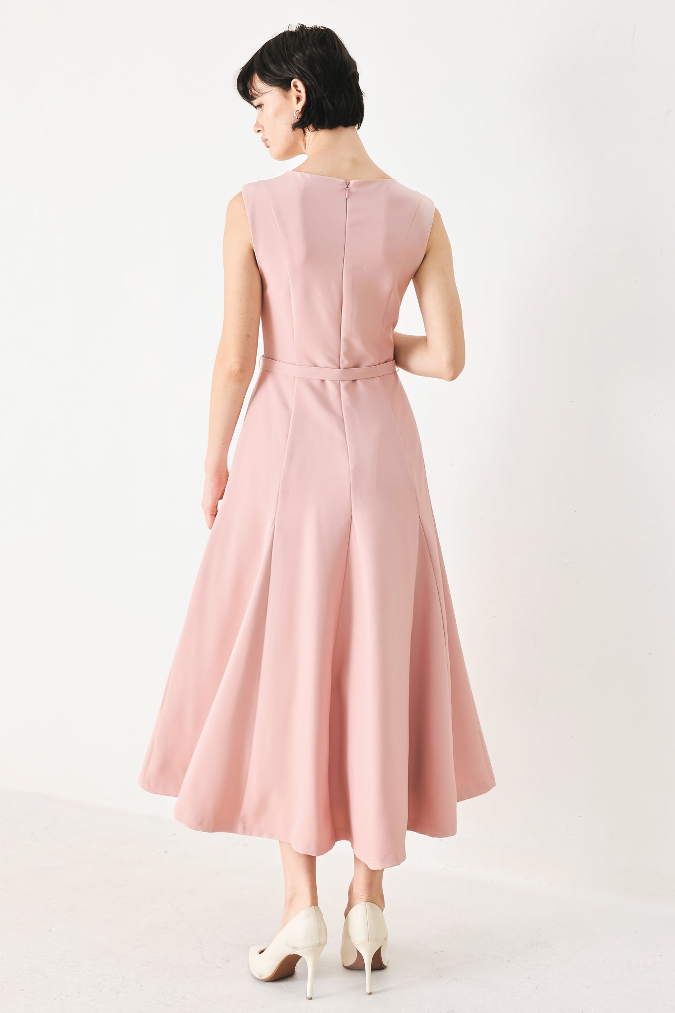 FLYING TOMATO Women's Calm Afterglow Blush Woven Cocktail Dress