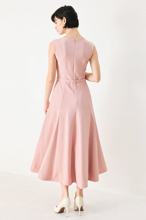 FLYING TOMATO Women's Calm Afterglow Blush Woven Cocktail Dress