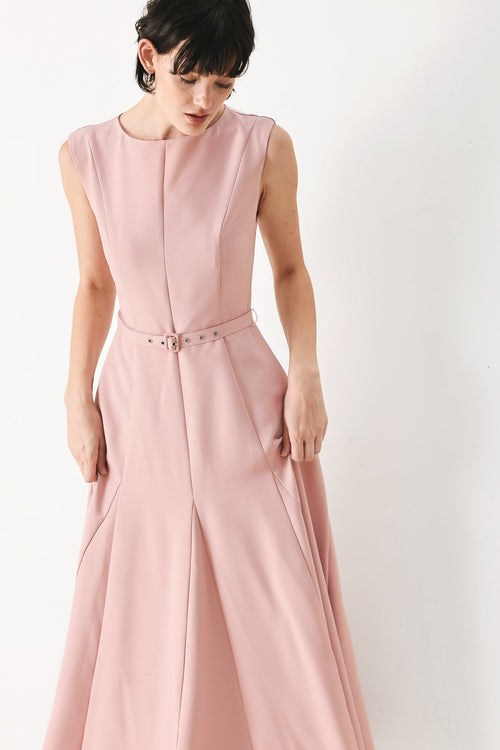 FLYING TOMATO Women's Calm Afterglow Blush Woven Cocktail Dress