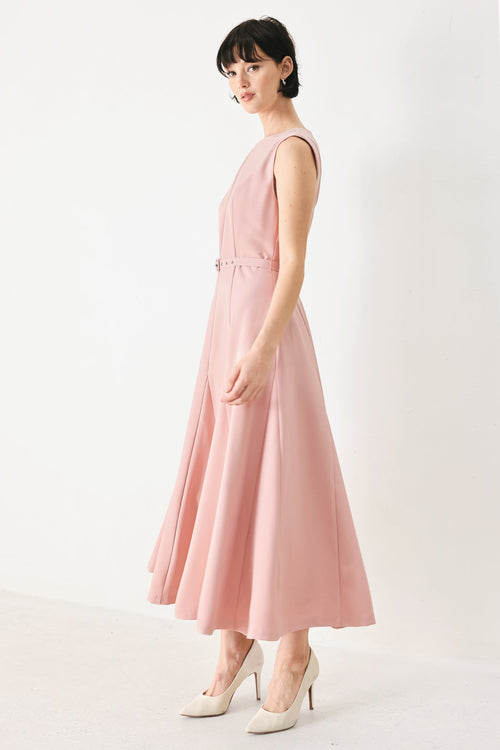 FLYING TOMATO Women's Calm Afterglow Blush Woven Cocktail Dress