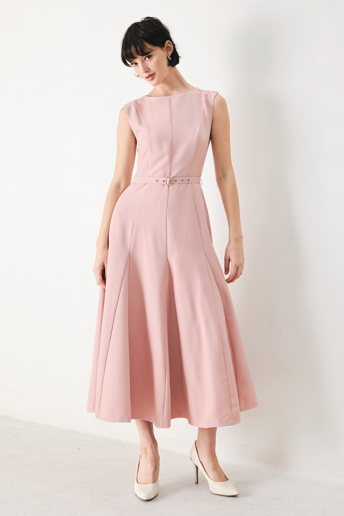 FLYING TOMATO Women's Calm Afterglow Blush Woven Cocktail Dress
