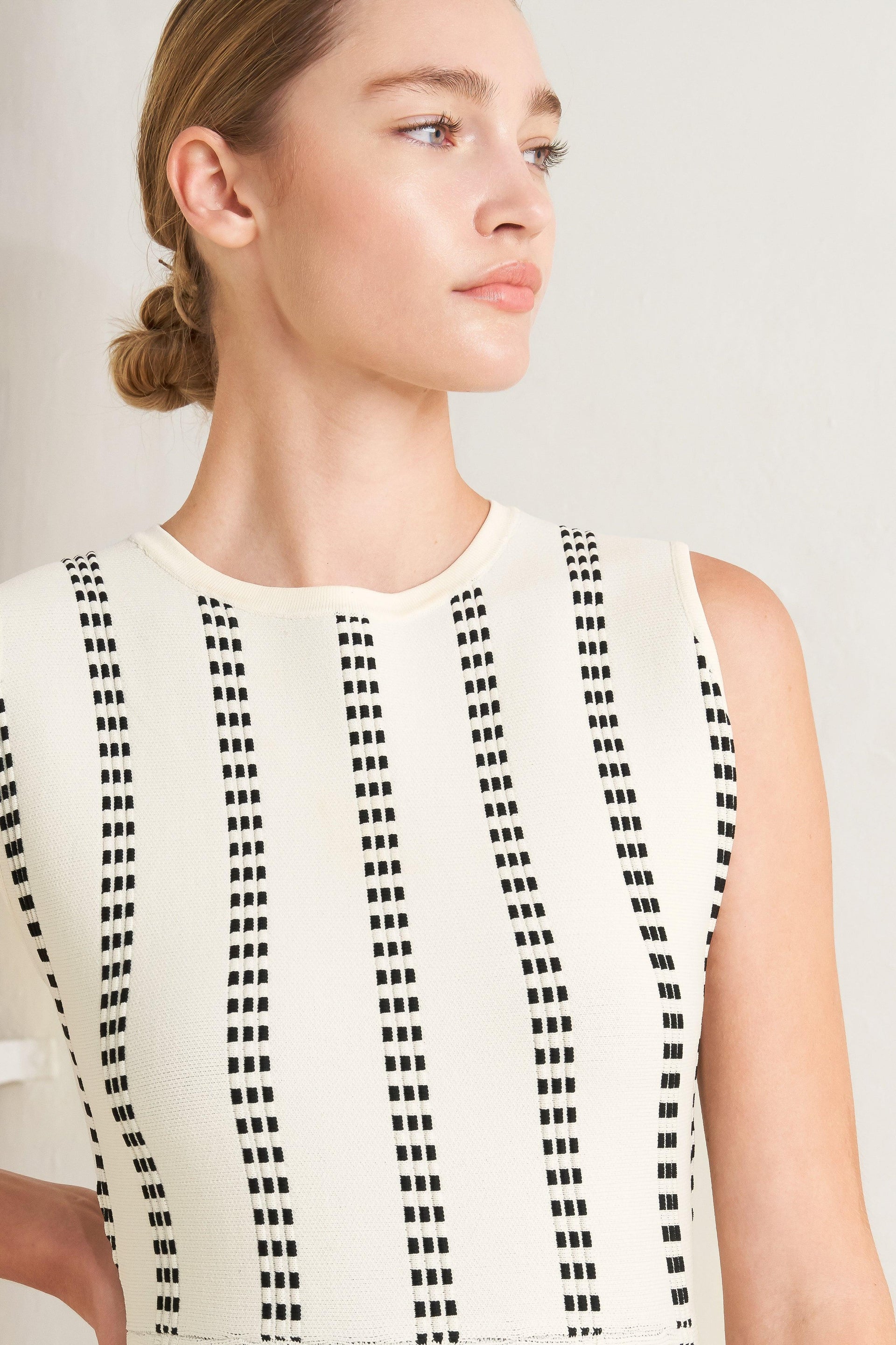 PERFECTLY POISED JACQUARD SWEATER MIDI DRESS