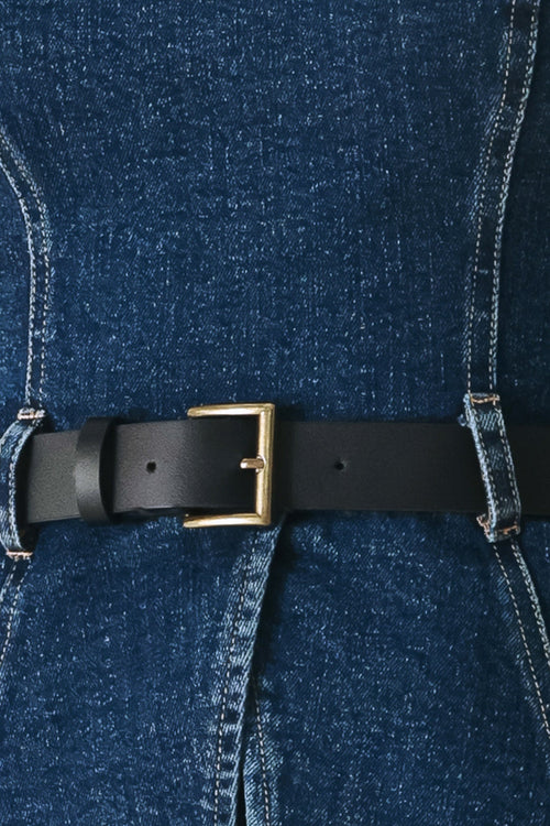 SKYLINE FLARE DENIM TUBE TOP