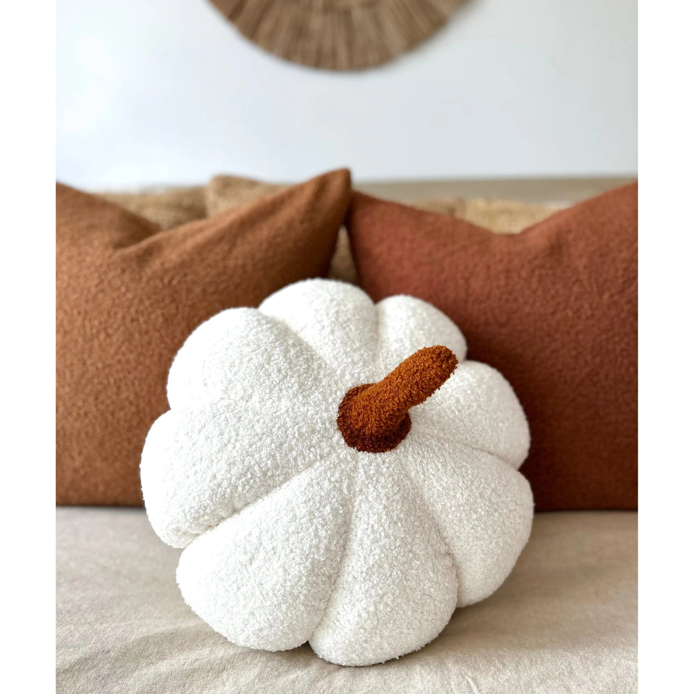 Busa Designs Jumbo Sherpa Cream Pumpkin Pillow