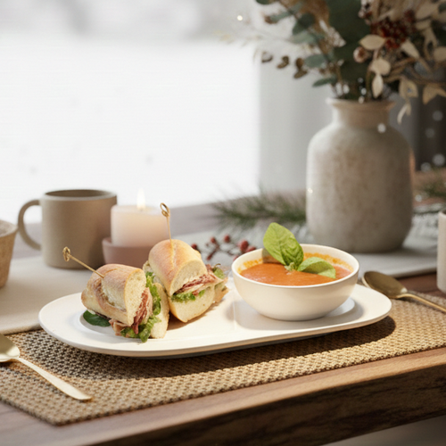 Soup and Sandwich Plate-Set of 4