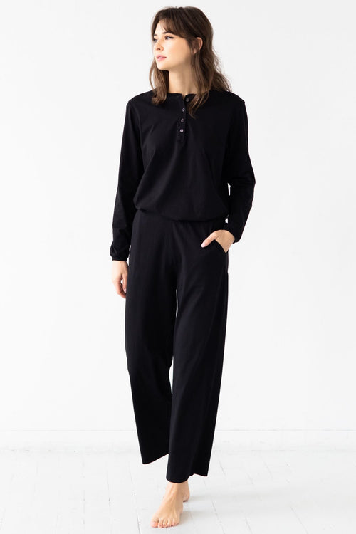 Straight Leg Pants in Pima Cotton