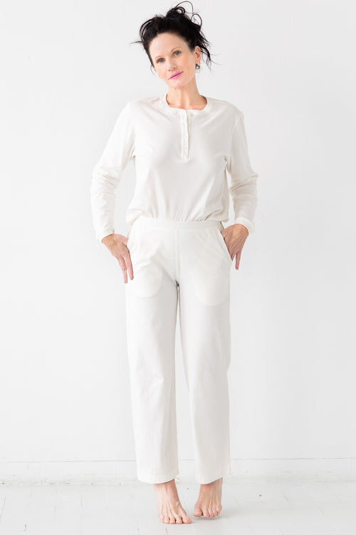 Straight Leg Pants in Pima Cotton